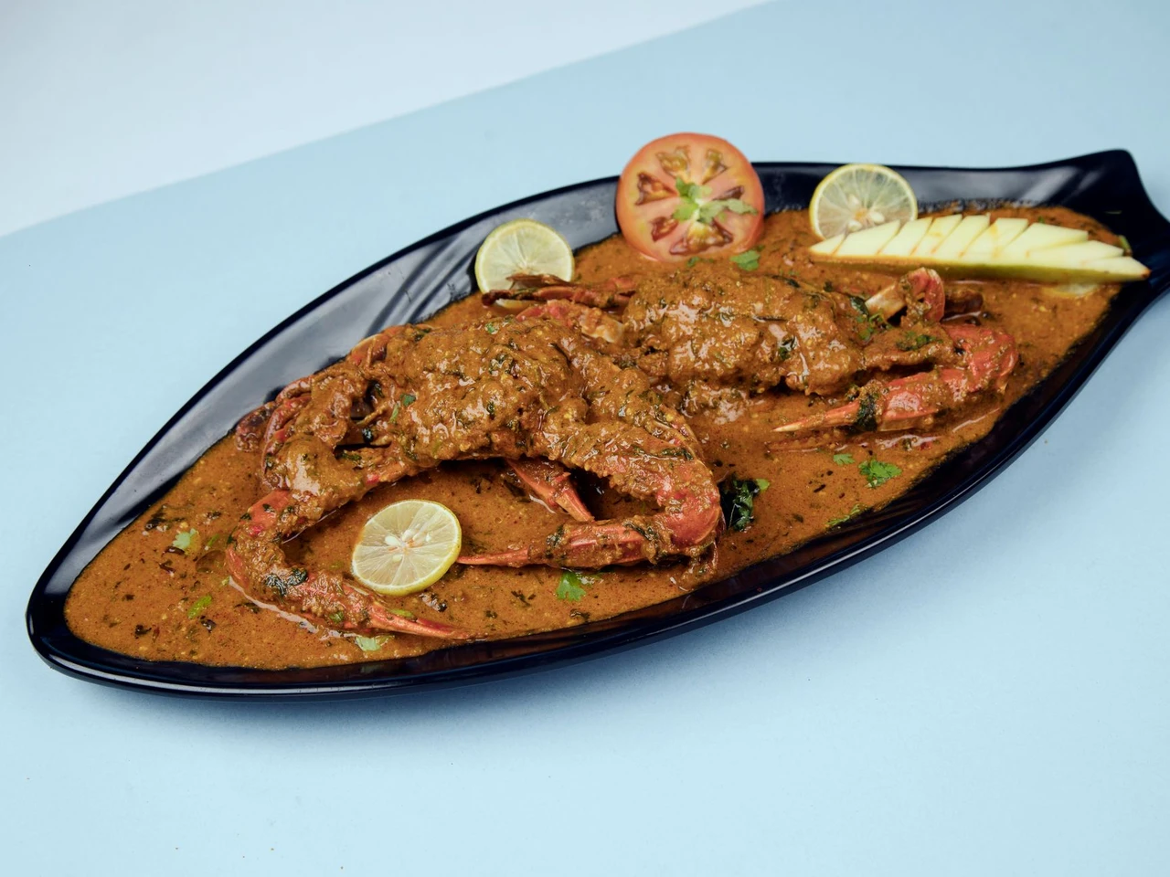 Sri Lankan crab curry with lemon and tomato, a Jaffna specialty