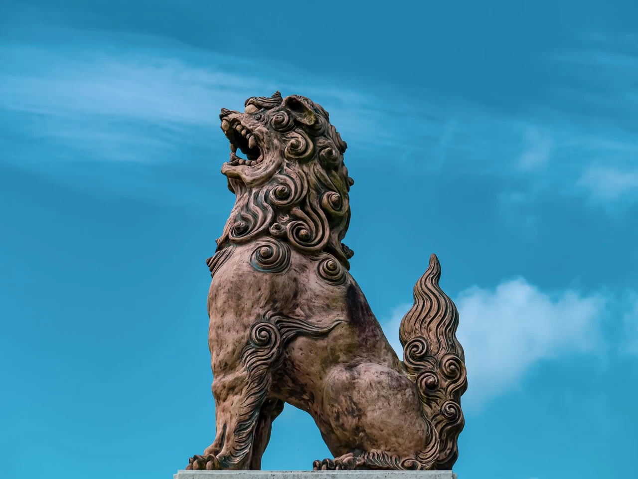 Traditional shisa guardian statue, a symbol of Okinawan and Ryukyu culture